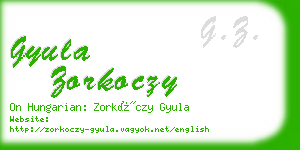 gyula zorkoczy business card
